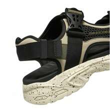 Skechers SPORT CASUAL Series Comfort Hook And Loop Men's Casual Sandals, Grey-Brown - Olive Green - View 8