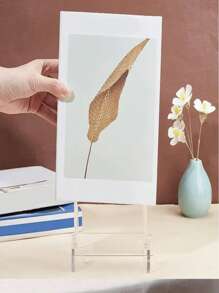 1 pièce Support multi-fonctions en acrylique transparent - Support pour livre, téléphone, tablette et cadre photo