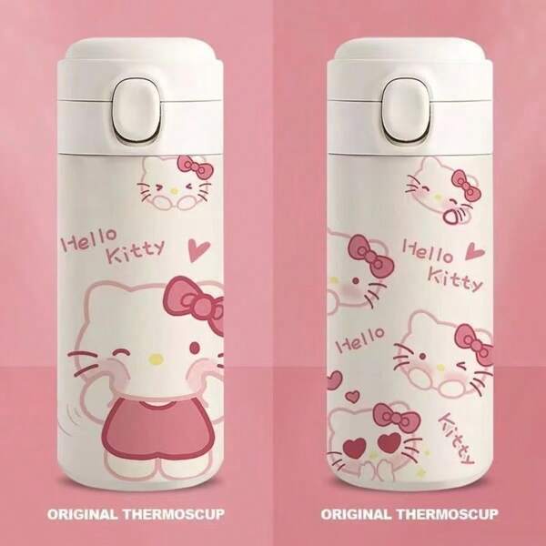 Sanrio Sanrio Cup Stitch, Stenly,Cup With Straw, Car Mug, Bottles, Water Bottle,Stainless Steel,Highly Attractive And Large Capacity Student Water Cup Back To School