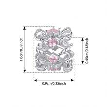 WOSTU 1pc 925 Sterling Silver Pink Girl Style Fitness Equipment Series Pendant Pink Volleyball Dumbbell Headphones Tennis Design Beads Bow Spacer Beads Pendant Fit For Women Original Bracelet Fine Jewelry Gift