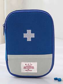 1pc Portable Medical First Aid Bag, Multi-Compartment Health Care Organizer, Travel Medication Storage Pouch