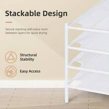 Sweater Drying Rack, Mesh Clothes Drying Rack, Stackable Laundry Drying Rack, Lay Flat Dryer For Delicates, Portable Dry Rack For Indoor Or Outdoor, White, 4-Pack - 4-Pack - View 5