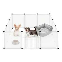 Outdoor Enclosure For Rabbits, Cat Cage Playpen, Guinea Pig Enclosure, Small Animal Enclosure Made Of Plastic, Enclosure For Hamsters, Rabbits, Hedgehogs, White - Clear - View 10