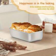 1/2/4pcs Aluminum Cake Baking Mold, Mini Bread Baking Mold, Small Cheesecake Box, Baking Tools, Rectangular Toast Box, High Temperature Resistant And Easy To Clean, Suitable For Making Cheesecake, Brownie And Bread, Perfect For Cheesecake, Brownie, Family Meal And Holiday Baking Tools, Family Dinner And Holiday Baking, Snack Baking Tools