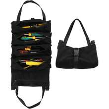 Tool Roll Up Pouch Multi-Purpose Roll Up Tool Bag Canvas Tool Organizer Bag,Car First Aid Kit Wrap Roll Storage Case,Hanging Tool Zipper Carrier Tote,Green - Multicolor - View 10