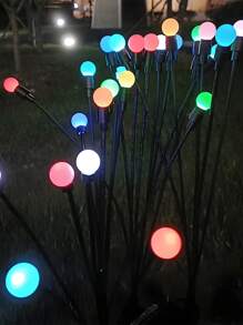 1/2 paquetes de luces solares para jardín, luces solares exteriores de 6/8/10 LED, luces decorativas exteriores, luces solares oscilantes, luces de luciérnagas para patio, camino y decoración exterior, luces solares oscilantes de bombilla grande