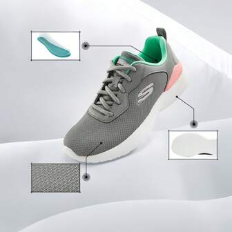 Skechers AIR零重力感覺簡單純色百搭運動休閒鞋