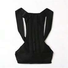 Đai chỉnh tư thế cho nam và nữ - Đai chỉnh hình thoáng khí, có thể điều chỉnh - Đai hỗ trợ phần lưng trên, cột sống, cổ và vai liền mạch - Thích hợp để đeo hàng ngày, ổn định xương đòn - Thúc đẩy tư thế khỏe mạnh, ngăn ngừa tình trạng gù lưng Phụ kiện tập thể dục Fajas Lumbares - màu đen - Xem 4