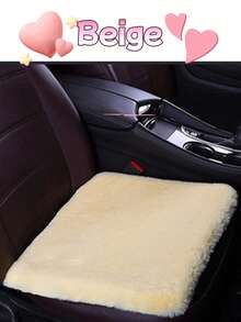 1pc Multi-Color Plush Car Seat Cushion, Short Plush Warm Seat Pad Without Backrest For Winter - one-size - View 8
