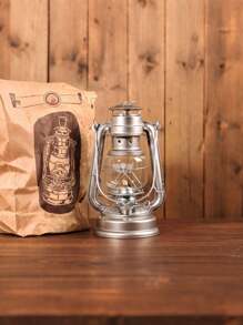 1pc Vintage Kerosene Lamp, Old-Fashioned Desk Lamp Decor, Retro Lantern For Camping Tent, Bar Restaurant Decoration