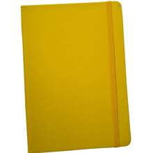Moleskine Style Notebook 14x20 SKETCHBOOK With Or Without Lines - 黃色-帶線 - 查看 1