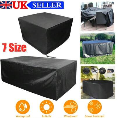 Waterproof Garden Patio Furniture Cover Rattan Table Cube Seat Covers Outdoor UK