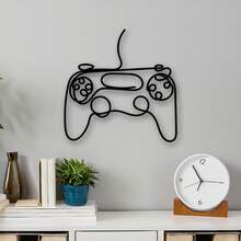 [Gamer Metal Wall Decor] Minimalist Metal Gamer Wall Decor - Video Game Controller Iron Wall Art - Ideal Gift For Gamers Room Decor Bedroom Decor Home Decor