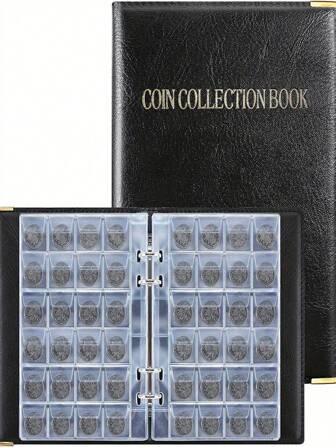 Libro clasificador para colección de monedas con capacidad de 120/240/360 ranuras