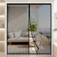 Summer Mosquito Net Curtain Upgraded Version, Black Fiberglass Anti-Cat & Dog Scratch High Permeability Mesh, Strong Magnetic Automatic Closing, Household Thickened Invisible Design Breathable Mesh Door No-Drill Installation Mosquito Net Curtain