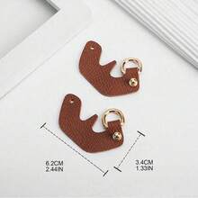 2025款真皮转换扣钱包肩带替换件，可调节斜挎肩带，无需打孔，迷你手提包 - 棕色 - 查看 7