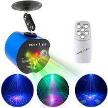 Mslitely 全新藍色 Apple 迪斯可燈,48 種圖案 + Rgb 背景 Dj 燈,帶 3 英尺 Usb 電源線 聲控閃光燈,帶遙控器,適用於派對 家庭表演、酒吧、俱樂部、生日酒吧、聖誕節假期 - 藍色 - 查看 2