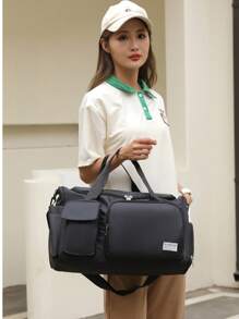 Borsa sportiva da palestra con scompartimento per le scarpe e tasche per riporre cose bagnate e asciutte, borsa a spalla casual per uomo e donna per allenamento, fitness, yoga, pilates, spiaggia, weekend, bagaglio a mano da viaggio