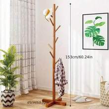 Wooden Floor-Standing Coat Rack, Minimalist Design Clothes Hanger Stand For Bedroom, Dorm, Home, Office - Multicolor - View 8