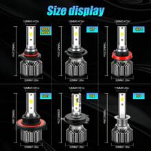 2pcs LED Car Headlight 9005 9006 H13 H11 H7 H4 H1 Car Headlights High Low Beam, 190W 75000LM 800% Brighter 6500K White Canbus Fast Silent Fan Bright 3570 CSP Chip Plug-N-Play