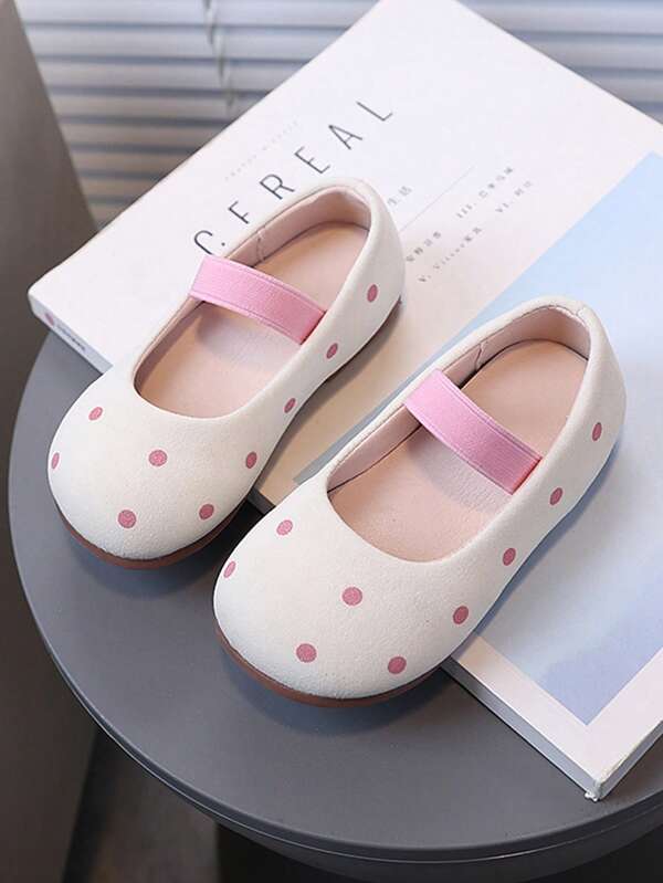 Kids' Princess Shoes, New Spring Autumn Korean Style Girls Dotted Leather Soft Bottom Loafers