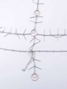 1pc Luxury High-End Geometric Metal Circular Tassel Women's Beach Body Chain, Vacation/Gift' - Body Chain - View 4