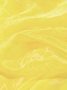 1pc Transparent Yellow Organza Fabric, Silky Shiny See-Through Stiff Tulle, Wedding Dress DIY Sewing Craft, Wedding Decor
