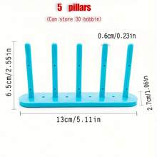 Magnetic Blue Bobbin Holder For Sewing Machines - Easy Install, No Power Needed, Ideal For Clothing Factories & Home Use