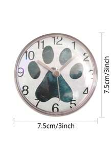 1 Pc, Suction Cup Refrigerator Clock, Small Bathroom Wall Mounted Suction Cup Waterproof Bathroom Clock, Suitable For Kitchen, Bathroom, Outdoor Portable Mini Clock Room Decor Clock Wall Wall Clock Bedroom Decor Dormitory Decor Back To School