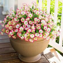 Artificial Flower Plants Outdoor Outdoor Decoration,12 Bundles Of Fake Silk Color Morning Glory UV Sunscreen Appearance Real Suitable For Spring/Summer Front Porch Garden POTS Garden Jars- No Container Included - Multicolor - View 20