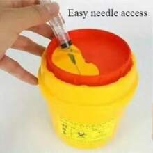 1pc Sharps Container With Lid, Waste Bin For Safe Disposal Of Needles, Suitable For Tattoo Studio, Home, Clinic