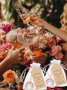 30pcs/15pcs Rainbow Woven Keychain Gift Set, Including 5pcs/10pcs Handmade Keychains, 5pcs/10pcs Thank You Cards And 5pcs/10pcs Organza Bags, Bohemian Style Rainbow Woven Keychains, Suitable For Bridesmaid Gifts, Guest Favors, Birthday Parties, Baby Showers, Mother's Day Parties, Engagement Parties, Bachelorette Parties And Bar/Bat Celebrations