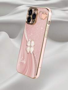 1 个粉色 TPU 电镀心形图案手机壳和 1 个粉色电镀水钻心形手机壳，兼容 Apple/Android/OPPO 手机，适用于 16 Pro Max、 15 Pro Max、A52 4G、A31 4G、A23、Redmi Note 11 Pro 4G、Redmi Note 12 4G、OPPO A54、A14、A54 - 彩色 - 查看 3