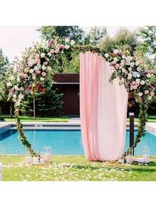 1 pieza Arco dorado de 7.2ft X 8.2ft, estructura metálica circular para arco de globos para boda, fiesta de cumpleaños, despedida de soltera, ceremonia de aniversario, decoración de mesa de dulces, adecuado para boda, baby shower, cumpleaños, regalos de verano, regreso a clases, suministros escolares, decoración de habitación