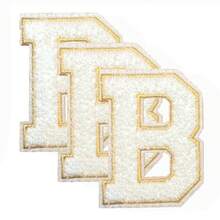 3/26 件 A-Z 3.15 英寸雪尼尔刺绣字母、熨烫补丁、缝制/熨烫装饰数字徽章、服装配饰（用于衣服、夹克、帽子、书籍、背包）、DIY 刺绣补丁 - 彩色 - 查看 52