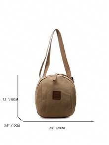 TIANDINGYU Bolso bandolera pequeño de mujer de gran capacidad de tela (Longitud: 21 cm, Grosor: 12 cm, Altura: 19 cm) - Caqui - Ver 6