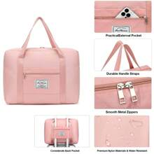 Foldable Duffel Bag, Women's Tote Bag, Expandable Gym Bag, Sports Tote Bag, Weekend Travel Duffel Bag, Large Capacity Lightweight Overnight Bag, Trolley Luggage, Bedroom Storage Bag, Clothing Travel Storage Bag