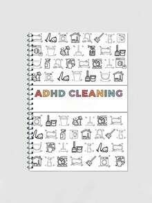 1 Pc ADHD CLEANING, Lịch trình dọn dẹp nhà cửa, Kế hoạch danh sách kiểm tra dọn dẹp hàng năm, Sổ tay dọn dẹp danh sách hàng tuần và hàng tháng, Có sẵn gói đơn và gói 2, Đồ dùng học tập, Quay lại trường học - Xem 1
