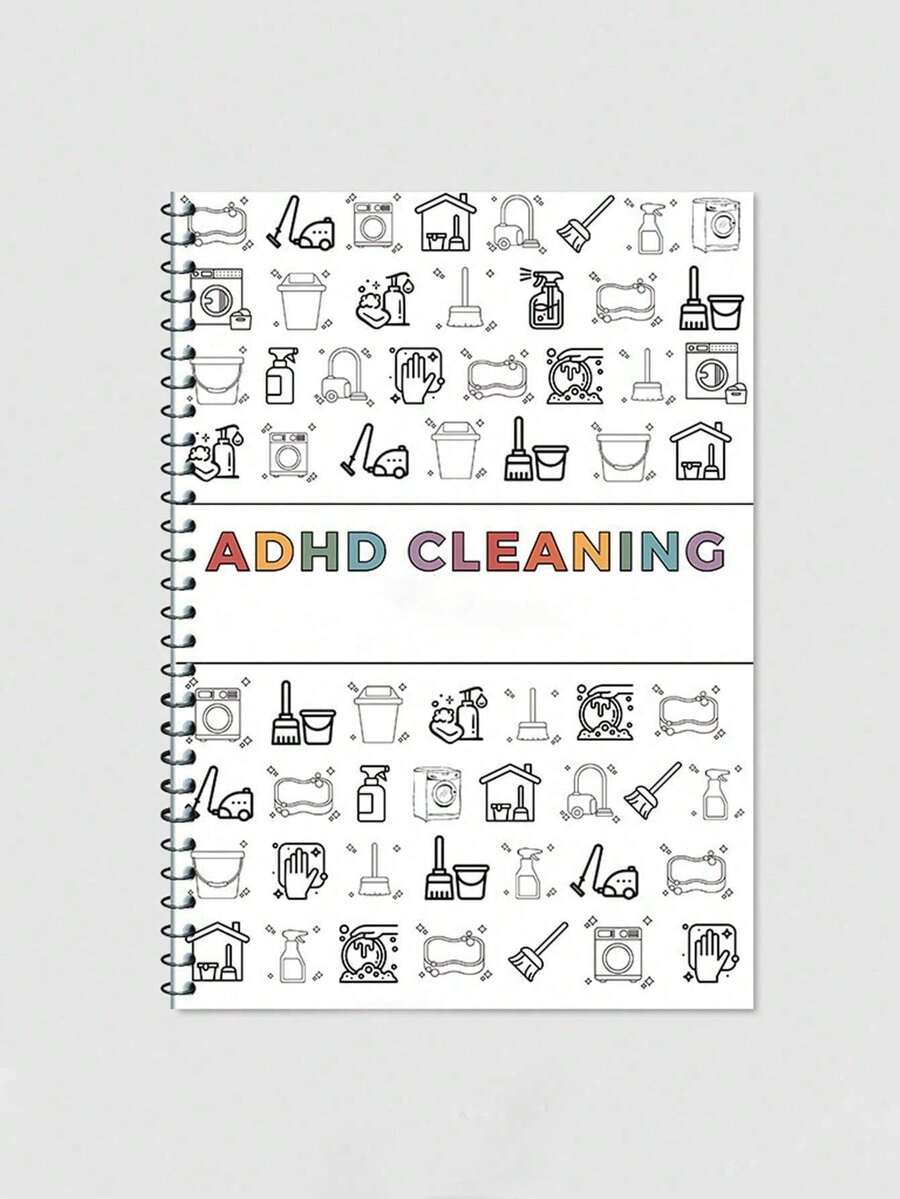 1 Pc ADHD CLEANING, Lịch trình dọn dẹp nhà cửa, Kế hoạch danh sách kiểm tra dọn dẹp hàng năm, Sổ tay dọn dẹp danh sách hàng tuần và hàng tháng, Có sẵn gói đơn và gói 2, Đồ dùng học tập, Quay lại trường học - Xem 1