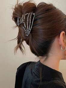1pc Holiday Skeleton Claw Metal Hair Clip,Niche Stylish Hairpin Accessory,Gifts For Women Summer Outfits - Multicolor - View 13
