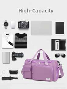 Borsa sportiva da palestra con scompartimento per le scarpe e tasche per riporre cose bagnate e asciutte, borsa a spalla casual per uomo e donna per allenamento, fitness, yoga, pilates, spiaggia, weekend, bagaglio a mano da viaggio