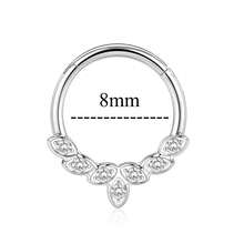 Inele de sept 16G, inele de nas din oțel inoxidabil 316L hipoalergenice, placate cu aur de 18K, cercei pentru cartilaj, bijuterii pentru piercing Daith, potrivite pentru femei și bărbați - Bijuterii piercing corporale din oțel inoxidabil - Vizualizare 11