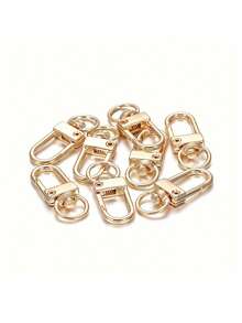 [合金旋转钥匙扣挂钩] 10 个装合金旋转龙虾扣钥匙扣 - 多功能弹簧钩钥匙圈，适用于手提包和配饰