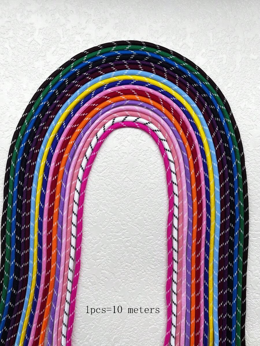 10 Meters Of 1pc 5mm Colorful Dotted Polyester Braided Cord For Hoodies, Pants, Bags, Phone Straps, DIY Crafts, Everyday Use