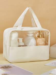 3pcs/1set Clear Toiletry Bag, Women Makeup Bag, Large Travel Cosmetic Organizer, Waterproof Toiletry Pouch For Bathroom, Dorm, Men, Women, Cruise, Beach Trip, Beach Accessories, Holiday Essentials, Summer Vacation Beach Essentials Back To School