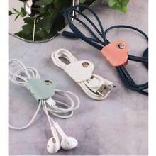 Vibrant Heart Shaped PU Leather Cable Organizer Set - Conveniently Organize Headphone Cables And Earphone Cords, Battery-Free Cable Management Clips, Multi-Color Cable Organizers For Men And Women, Great For Travel And Everyday Use - Multicolor - View 6