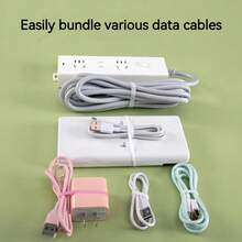 50/100/200pcs High Temperature Resistant Rubber Bands For Tying Data Cables, Silicone Rubber Rings With High Elasticity And Aging Resistance, 0.63 Inch Diameter - White - View 3