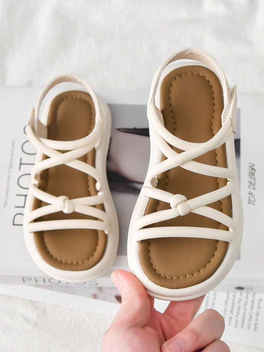 1 Coppia di sandali casual alla moda, con suola morbida antiscivolo, scarpe da spiaggia per uso esterno