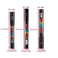 Set de marcadores acrílicos UNI Feutre, nuevo empaque, PC-1M, PC-3M, PC-5M, bolígrafo para póster publicitario POP, dibujo, manualidades de arte para estudiantes, útiles escolares