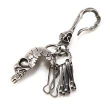 1pc Skull Decor Keychain + 1pc Anchor Bracelet, Casual/Hip-Hop/Street Fashion Accessories, Showcases Unique Personalized & Style, Include Metal Jewelry - Multicolor - View 4
